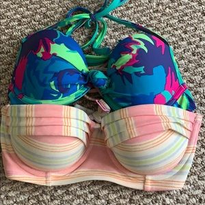 2 Aerie bathing suit tops 34A